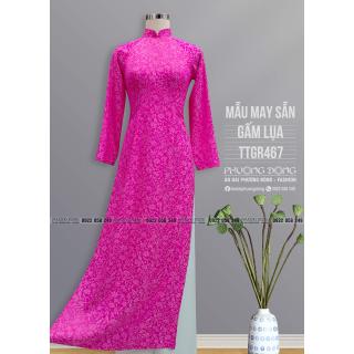 Áo Dài Truyền Thống Gấm Lụa TTGR467